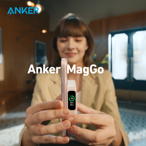 Anker MagGo Power Bank Qi2 Certified 15W Ultra-Fast MagSafe-Compatible Portable Charger 10000mAh Battery Pack with Smart Display and Foldable Stand For iPhone 15/14/13/12