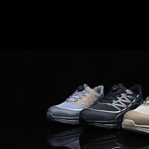 JMALL Safety Shoes Anti-Smashing anti-puncture breathable steel toe cap with thick rope rotary buckle work shoes - 9232 (BLACK)