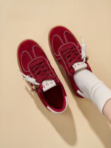 Josiny | Celebrity Style Red Retro Casual Sneakers