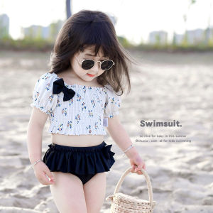 Childrens One-Piece Swimsuit Cute Girls Bikini Vacation Swimming Suit Trendy Baby Cover-Up Summer 2023 Sportswear