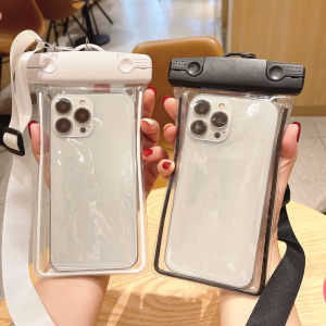 Sling Waterproof Phone Pouch Crossbody Shoulder Bag Phone Rain Cover Dust Rain Proof Clear Photography Large Size Underwater Dry Bag Swimming Phone Case Cover Holder Watersport Kanyak Snorkerling Diving Phone Protective