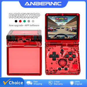 ANBERNIC RG35XXSP Upgrade Flip Retro Handheld Game Console 3.5 IPS Linux 64 bit WiFi Bluetooth Video Gaming Console 5000 Games