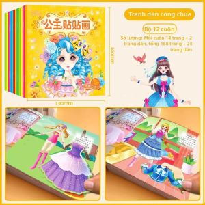 XIAOSHUGUOGUO | Nhãn Dán Giáo Dục Trang Phục Công Chúa 3-6 Tuổi