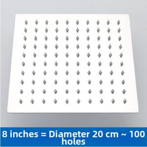 304 Stainless Steel Ultra Thin High Pressure Handheld Shower Head
