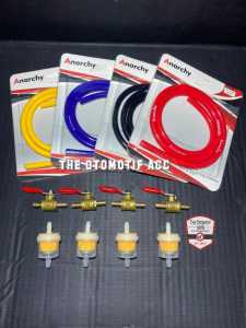PAKET 3in1 Selang Bensin Anarchy 90cm + Filter Saringan Magnet + Kran Bensin Kuningan Untuk Semua Jenis Motor