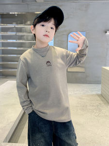 Boys Long Sleeve Thermal Underwear T-Shirt Warm Base Layer Shirt for Autumn Winter Children Clothes Polyester Spandex Blend