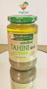 Health Paradise 100% Organic Unhulled Tahini (Brown) - 350gm | Nutty Brown Sesame Seed Paste