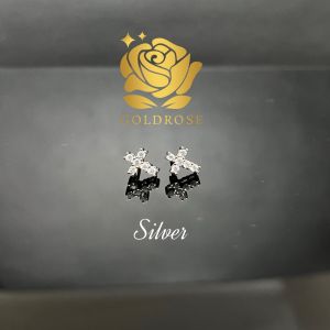 Anting Salib Titanium Lapis Emas 18k liontin kristal swarovski perhiasan wanita kristen dan katolik