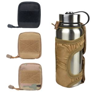 Outdoor Tactical Molle Waist Bag E Package Foldable Water Bottle Storage Pouch Multi-Functional Camo Utility Pocket Organizer