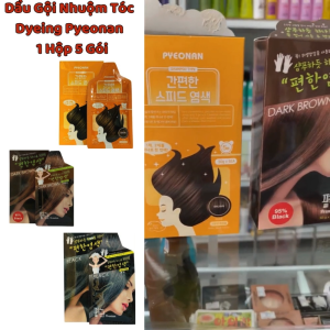 Gội Nhuộm Thảo Dược Pyeonan Hàn Quốc ( 1 hộp 5 gói ) Phủ tóc bạc hiệu quả sử dụng dễ dàng nhanh chóng.