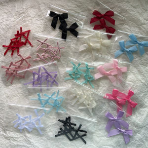 Cute Mini Bowknot Ribbon DIY Material Decoration Ballet Style Gift Accessories Small Card Packaging Other DIY Jewelry Parts