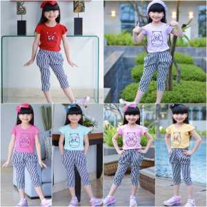 Setelan Fashion Anak Perempuan Usia 3-7 Tahun