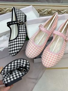 New Comfortable Mary Jane Shoes Vintage Plaid Flat Bottom Retro Style Youth Fashion Single Shoes Korean Version Daily Wear