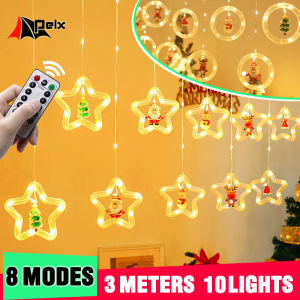 christmas lights Curtain String Light with 8 Modes for Outdoor Home Garden Wedding Party Decoration