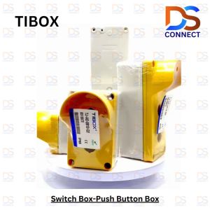 TIBOX High-Quality ABS Plastic 3-Hole Switch Box with Push Button for Electrical Projects
