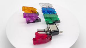 1pcs LED Lighting Toggle Switch -12V On/Off Suitable for Cars RVs Etc. Easy to Install Including Transparent Dust Cover