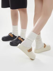 ขนาดใหญ่ขนาด SLIP-ON ด้านล่างแบนรองเท้าแตะเบอร์เกนสต๊อกสบายสุภาพสตรีออฟฟิศย้อนยุครองเท้าสวมใส่รองเท้าแตะสตรีมีครรภ์