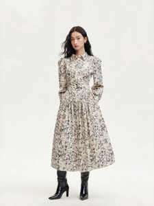 Vero Moda | Đầm Dài Tay Bồng In Toàn Bộ Phong Cách Vintage Mới Thu