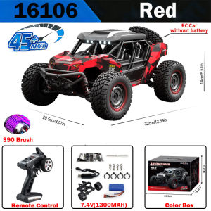 WLtoys | WLtoys 1/16 16106 16106PRO RC Car 2.4G 4WD 75KM/H High Speed Brushless Motor Racing Toy with Night LED for Kids And Adults Gift