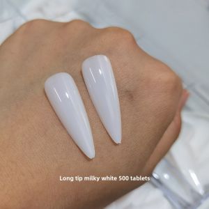 Nail Tips Fashion Long Ladder Full Stickers Semi-Nail Sticky Ultra-Thin Non-Engraved Wear-Free Seamless Nail Patch for Nail Beauty Shop