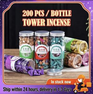200Pcs Tower Incense Cone Sandalwood Incense Mosquito Killer Fragrance Sleepwell Relaxation