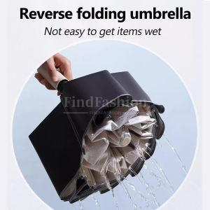 FindFashion Reverse Folding Automatic Umbrella: Sun & Rain Protection Made Easy