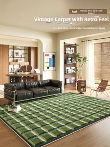 QINGGENGNONG | Anti-slip Winter Green Retro Vintage Carpet