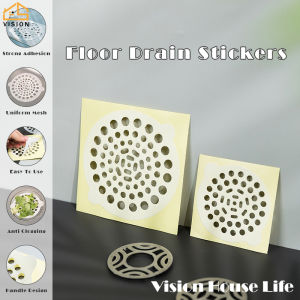 Vision Drain Hair Catcher Shower Drain Hair Trap Disposable Peel Sticker Drain Hair Mesh Stickers Waterproof Stickers - Easy To Install Suit for Bathroom/ Bathtub/ Kitchen/ Sink
