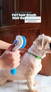 Grooming Cleaning Comb Hair Fur Shedding Tool Pet Dog ROUND Push Brush Cat Comb Cats Dogs (medium)