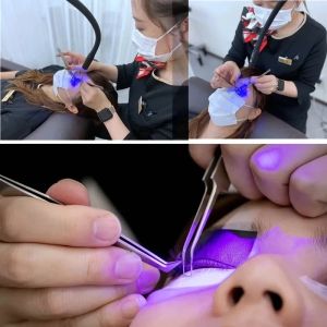 5V USB LED Purple Light UV Eyelash Beauty Nail Glue Quick Cure Lamp Eyelash Grafting Foot Switch Multifunctional LED Table lamp