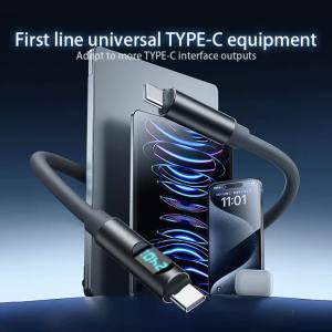 Cáp Sạc Nhanh USB C-C NNBILI 240W Có Màn Hình Kỹ Thuật Số Cho MacBook iPhone Samsung POCO - Dây Truyền Dữ Liệu & Sạc