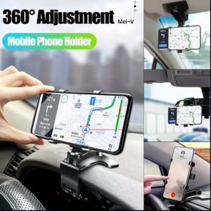 Car Holder Rearview 3 in 1 Mobil Phone Sunvisor Dashboard Spion Dalam