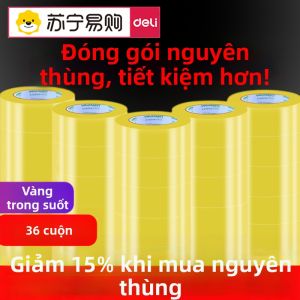 deli | Deli Transparent Packaging Tape Large Roll Thickened Sealing Box Tape Special for Packaging 135 Bopp Material Không Có Chứng Nhận Môi Trường