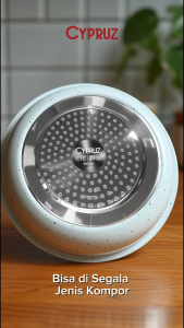 Cypruz Cookware Set Granite Diecast Wajan Set Premium Anti Lengket 4 Pcs Gagang Bisa Dilepas