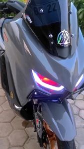 Stiker Skotlet Abu Tua Kilap Dark Grey Glossy Motor Premium Vinyl Decal Trendy Stylish Moge Vespa