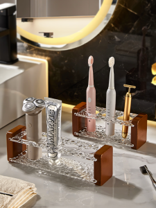 Giá Để Bàn Đánh Răng Điện Bằng Gỗ Nguyên Khối Sang Trọng Giá Để Kệ Đựng Kem Đánh Răng Giá Để Bàn Vệ Sinh Cá Nhân Hai Lớp