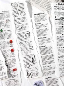 เทปสติกเกอร์ตกแต่งหนังสือบันทึกแบบง่ายๆ ดีไซน์ INS อักษรภาษาอังกฤษ เทปสติกเกอร์สำหรับตกแต่งงานฝีมือ เทปสติกเกอร์พื้นฐาน