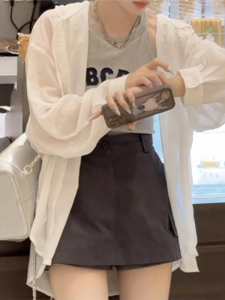 Shalldoer | ชุดเสื้อเชิ้ตแขนกุดแฟชั่นสไตล์เกาหลีสำหรับผู้หญิง ชุดสามชิ้น ฤดูร้อน 2025 ชุดกระโปรงและกางเกง ชุดกระชับสัดส่วน