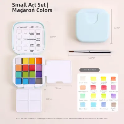 Languo | Washable Glitter Watercolor Paint Palette Portable Set