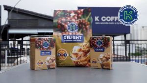 [Mua 1 tặng Thùng đá] Cà phê sữa hòa tan K Coffee Delight 3in1 612g Túi 36 gói