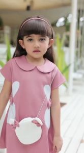 Two Mix Dress Anak Perempuan - Baju Anak Fashion Motif Kelinci 4301