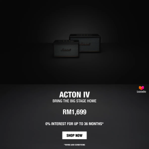 [NEW ARRIVAL] MARSHALL ACTON IV BLUETOOTH SPEAKER CREAM - 1 YEAR WARRANTY