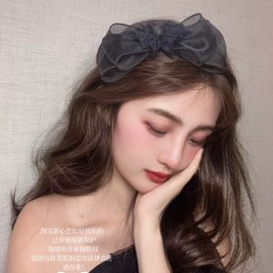 Original French Black Lace Butterfly Knot Hairband Camellia Flower Vintage Hair Accessories Korean Style Womens Hair Clip