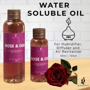 Rose and Oud Concentrated Water-Soluble Oil for Humidifier and Diffuser - 100ml & 50ml