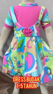 DRESS BUDAK PEREMPUAN 1-5 TAHUN RANDOM DESIGN GIRLS DRESS DRESS 2 LAYER COLLAR PREMIUM DRESS KIMONO SKIRT BUDAK