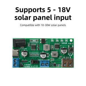 diymore | DC5-18V MPPT Solar Charger Control Board Solar Panel Regulator Module Type-C DC5V USB for 3.7V 18650 Lithium Battery Charge