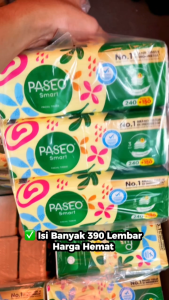 Tisu Paseo 390 Sheet 3 Ply (6 PACK) – Stok Tisu Lembut untuk Kantor & Usaha Food Grade & Anti Iritasi