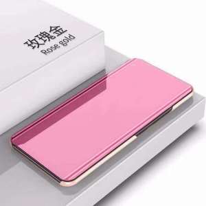 Samsung S25+ Note20 Ultra Note10 pro S9+ S8 Full Cover Leather Case Mirror Surface S22 S23 Protective Shell S24 Makeup Mirror S21 Foldable Stand