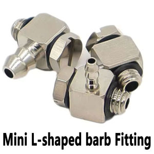 10Pcs Mini Barb Fitting Pagoda Joint M3 M4 M5 M6-Air Tube 3mm 4mm 6mm Elbow Pneumatic Tube Air Quick Connect Nickel Plated Brass