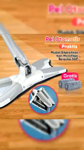 Pel Lantai Otomatis Alat Pel Lantai X GSF 813 Pembersih Lantai Mop Rotasi Multifungsi